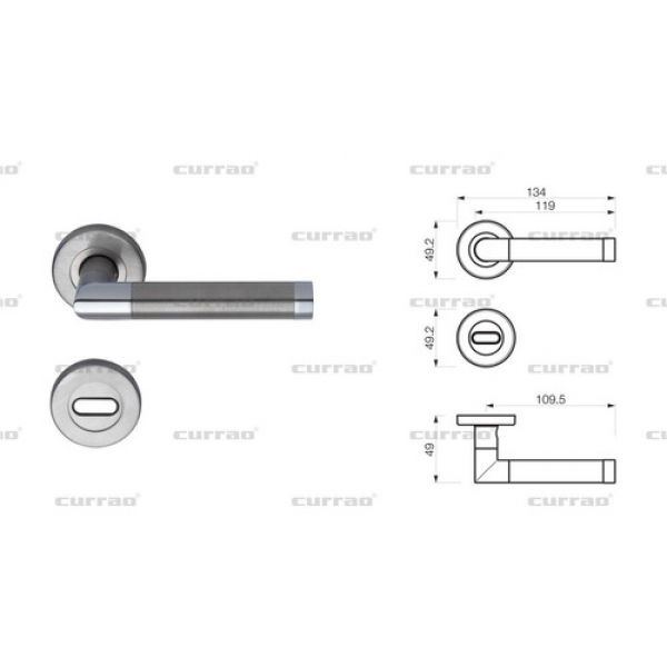14791 Manija Picaporte Giratoria Tropea Ac Inox izq O Derecha - Imagen 1