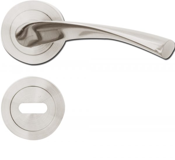 90197 Manija Picaporte Curvo Doble Con bocallaves Sist Con resorte - Imagen 1