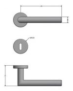 Manija Acero Inox Sa03 Simple giratoria  Con bocallave - Imagen 4