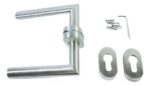 Manija Acero Inoxidable Sa07 D/b C/bocallaves – Aluminio Color Gris