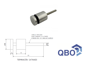 Inserto - Separador Para Pa?o Fijo De Vidrio 38 Mm Satinado