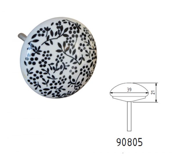 90805.jpg Tirador De Ceramica Para Cajones Puertas Perilla C575 - Imagen 1