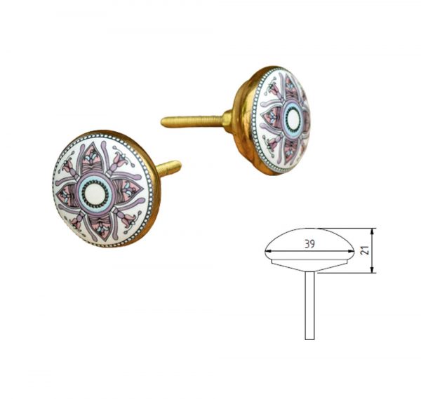 90808.jpg Tirador De Ceramica Para Cajones Puertas Perilla C829 - Imagen 1