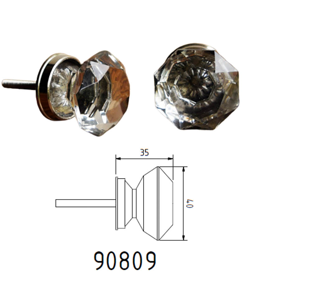 Tirador De Vidrio Cristal Vintage Decoracion G8