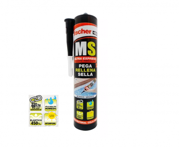 Sellador Pegamento Adhesivo Fischer Ms Express 305gr 290ml - Imagen 2