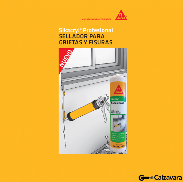 Sikacryl Profesional Sellador / Silicona Para Grietas Y Fisuras (sellador Acrilico) X 300 Ml - Imagen 2