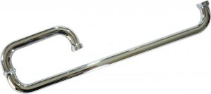 Manijon L Curvo Para Puerta De Vidrio inox 52 X 17.5
