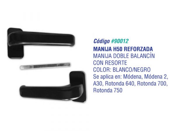 90012.jpg Manija Aluminio para aberturas Aluminio Reforzada H-50 - Imagen 1