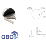 Tope Para Puerta Media Esfera De Zamak - Qbo