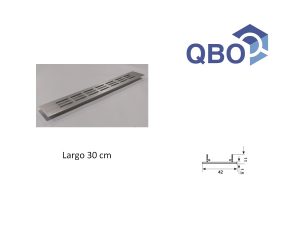 Rejilla Respiradero De Aluminio 4 X 30 Para Placard / Pared