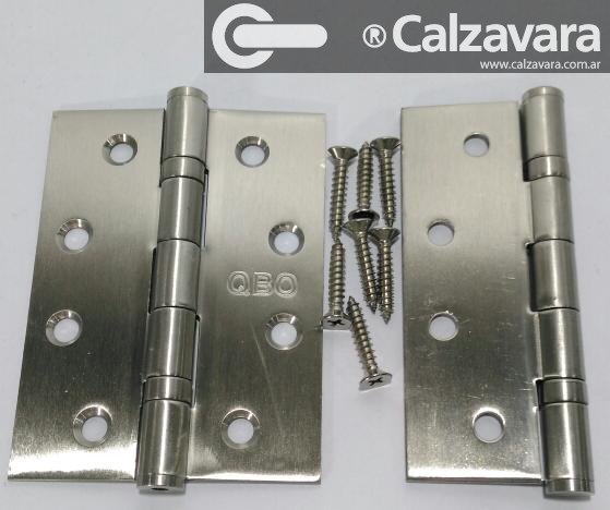 Bisagra Municion Acero Inox 100x75x2