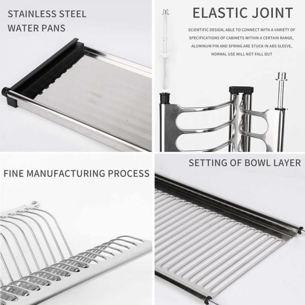 Escurreplatos Oculto Para Alacena 600mm Acero Inoxidable - Imagen 5