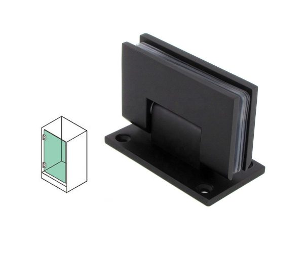 Bisagra P/ Mampara Pared-vidrio 90? Zamak Negra Biselada - Imagen 2