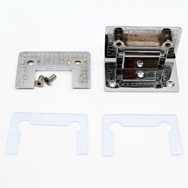 Bisagra P/ Mampara Pared-vidrio 90? Zamak P/fijar Al Borde - Imagen 3