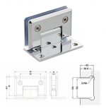 Bisagra P/ Mampara Pared-vidrio 90? Zamak P/fijar Al Borde - Imagen 4