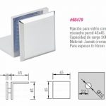 Fijacion A 90? P/ Pa?os Fijos Vidrio/cristal  P/ Mampara
