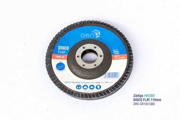 codigos 8-3 Disco Flap de Desbaste Tipo Lija Grado 100 Para Amoladora - Imagen 1