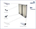 Kit Corredizo Placard P/ Roperos Aluminio Reforzado 3 X 2.6m Gris
