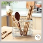 Porta / Seca Cubiertos Para Cocina Acero Cromado – Qbo Gris