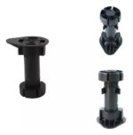 Pata Base Plastica – Bajo Mesada Mueble Cocina De 12 A 15cm Color Negro