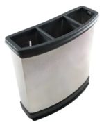 Escurridor De Cubiertos De Acero Inox. Color Gris