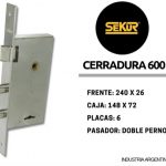 Cerradura Doble Perno Sekur 600