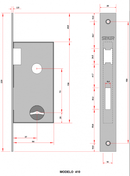 Cerradura Skur 410 - Imagen 2