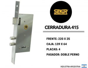 Cerradura Doble Perno Skur 415