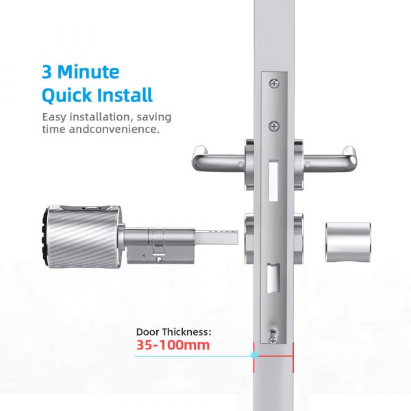 Cerradura Para Puerta de Seguridad Multianclaje Pass - Huella - RFID - Bluetooth - WiFi - Imagen 3
