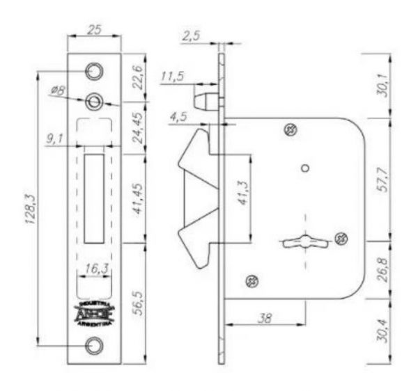 Cerradura para puerta Corrediza ANDIF 515 - Imagen 3