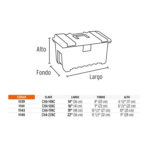 Caja De Herramientas Trupper 48 cm CHA-19NC - Imagen 3
