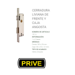 Cerradura Prive 101 Zincada Angosta