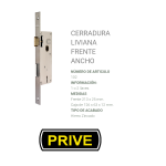 Cerradura Prive 102 Zincada (en Bolsa)