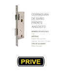 Cerradura Prive 105 Zincada Para Ba?o