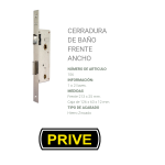 Cerradura Prive 106 Zincada Para Ba?o