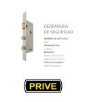 Cerradura De Seguridad Prive 2007