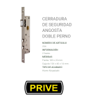 Cerradura Prive 204 Zincada Doble Perno