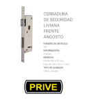 Cerradura Prive Liviana Frente Angosto 207 Zincada