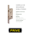 Cerrojo De Seguridad  Prive 210 Niquelada