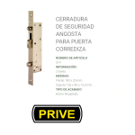 Cerradura Prive Angosta 214 Niquelada Puerta Corrediza