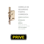 Cerrojo Prive 212 Niquelado Para Puerta Corrediza