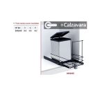 Canasto Porta Residuo Doble + Cesto De Residuo - Bajo Mesada