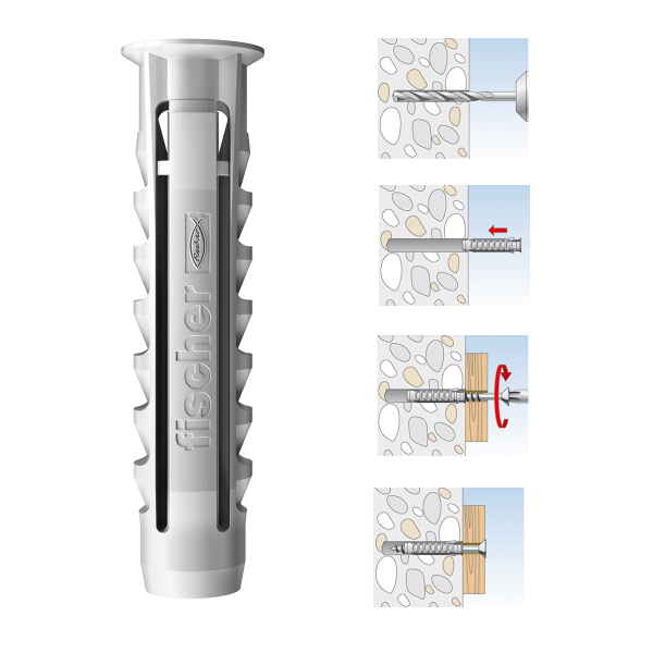 11014.png Tarugo Taco Nylon SX 6 Fischer - 100 Ud - Imagen 1