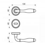 Manija Doble Balancin Portobello Con Bocallave 3103 - Imagen 2