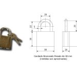 Candado De Bronce Pesado Seguridad De De 38 Mm