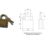 Candado De Bronce Pesado Seguridad De De 50 Mm