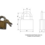 Candado De Bronce Pesado Seguridad De De 63 Mm