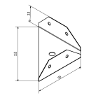 Escuadra K2 Para  Colgar Con Pesta?a Ala Mueble Alacena X10 Ud - Imagen 2