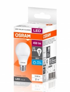 Lampara Led Value Classic 5w = 40w Osram 360lm