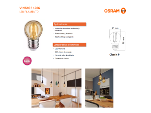 Lampara Osram Vintage 1906 Led Gota 2.5w Calida E27